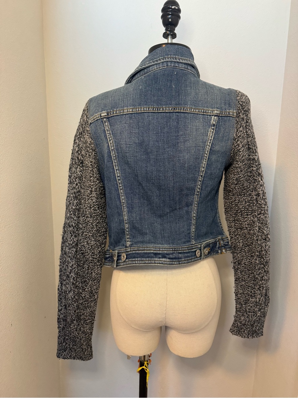 Pilcro and the Letterpress Anthropologie Sweater-Sleeved Denim Jacket - Picture 7 of 9